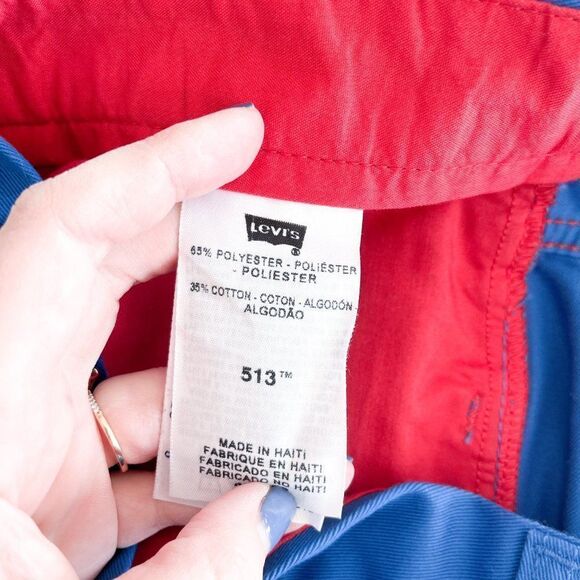 Levi's 513 Jeans Sta-Prest Royal Blue Pants Men's Tag 32 x 32 Sharp Front Crease - Picture 5 of 12